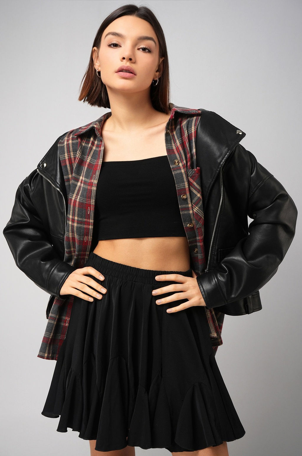 Рубашка женская в клетку Happyfox