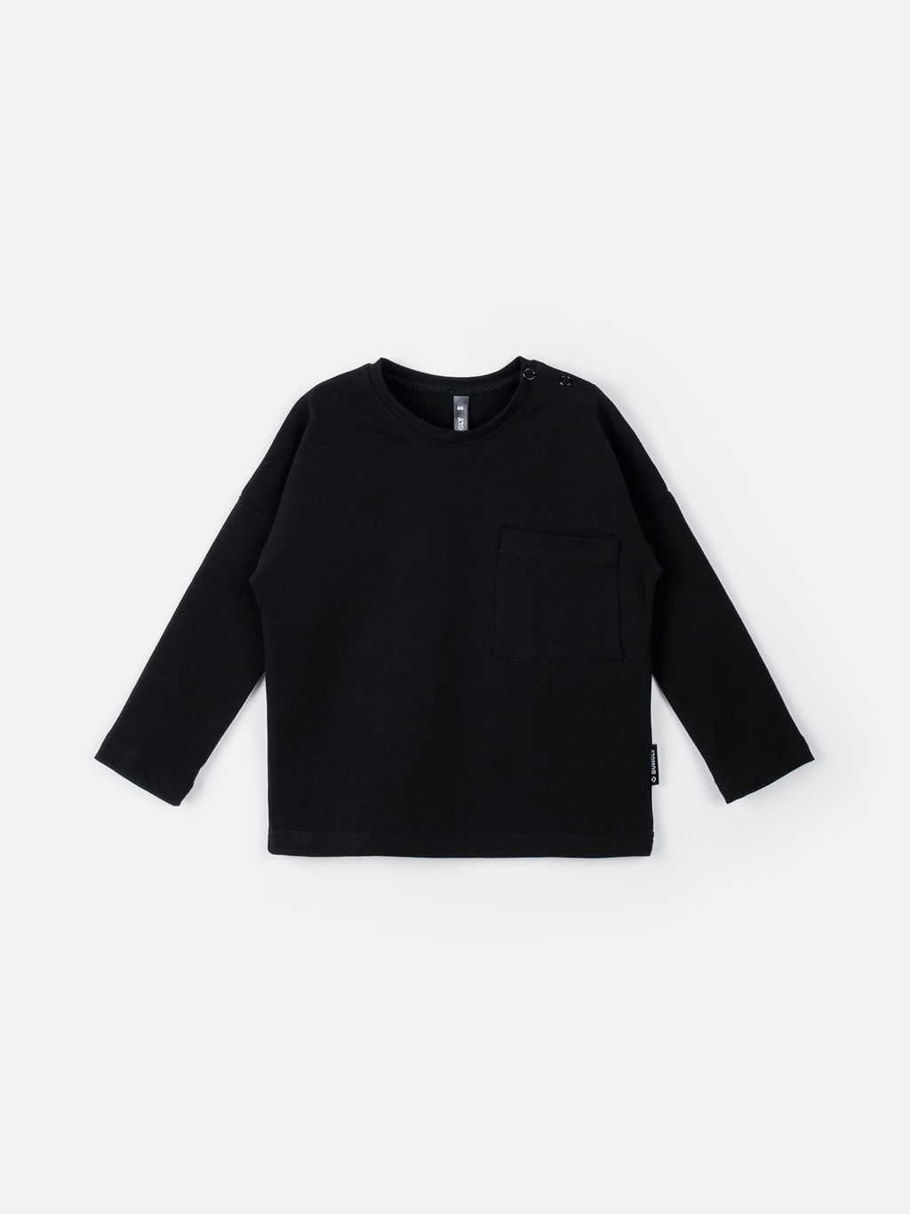 Лонгслив с карманом Уголь