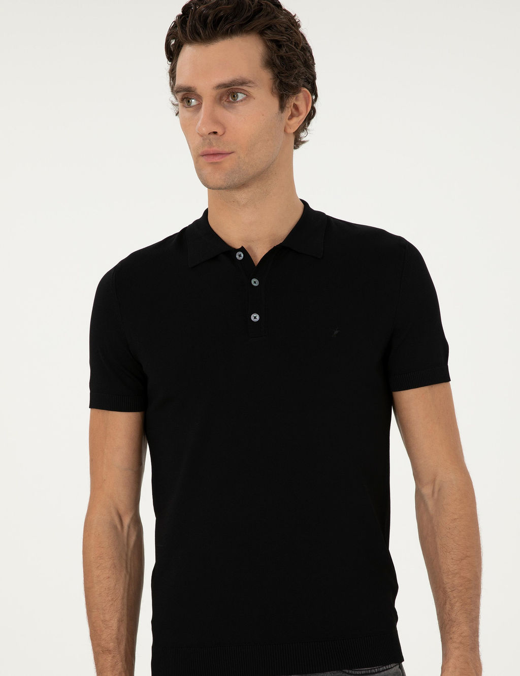 Siyah Slim Fit Kazak - Cacharel фото 3