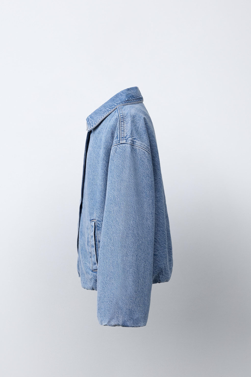 CAZADORA BOMBER DENIM / Azul