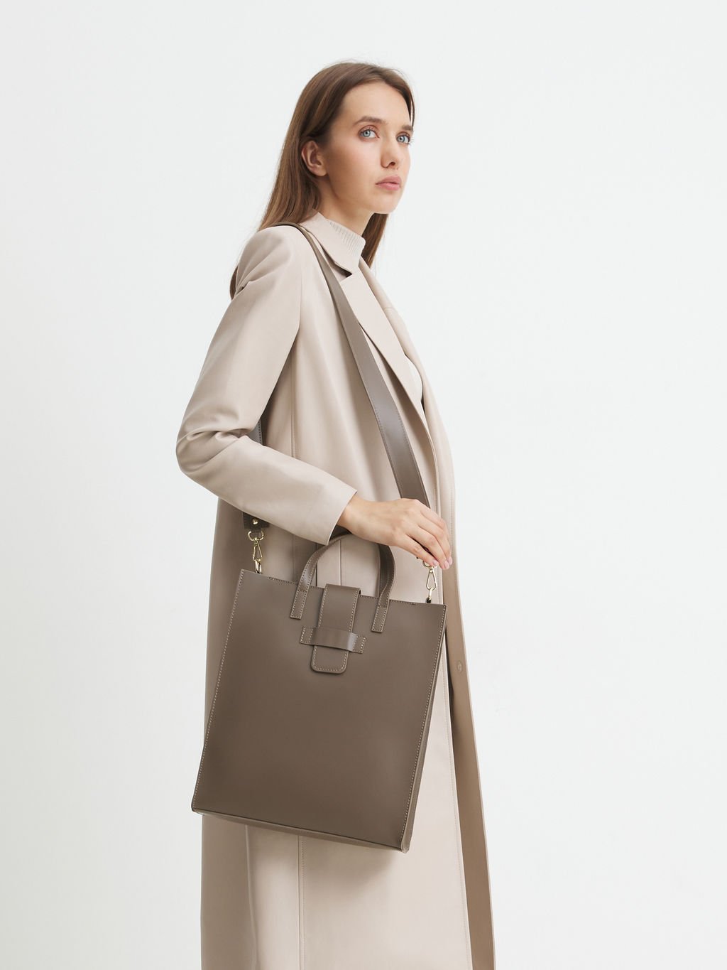 Женская сумка с ручками DIVAS BAG BEATRICE Артикул 3896283, серо-коричневый  фото 7