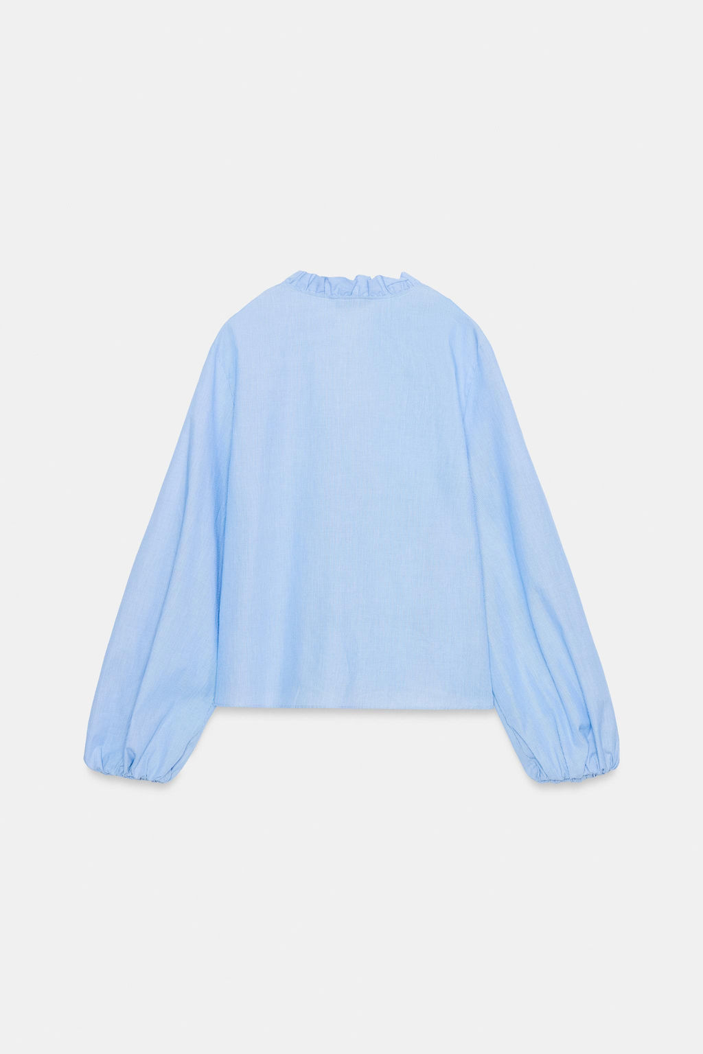 POPLIN BLOUSE WITH RUFFLES - Zara фото 7