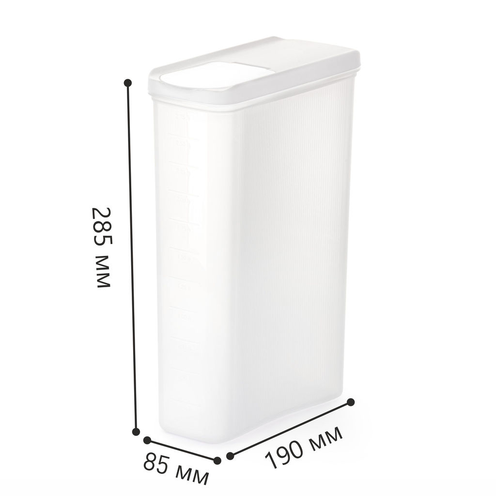 Емкость для сыпучих продуктов Лайн 3л (белый) М9007 - Альтернатива фото 4