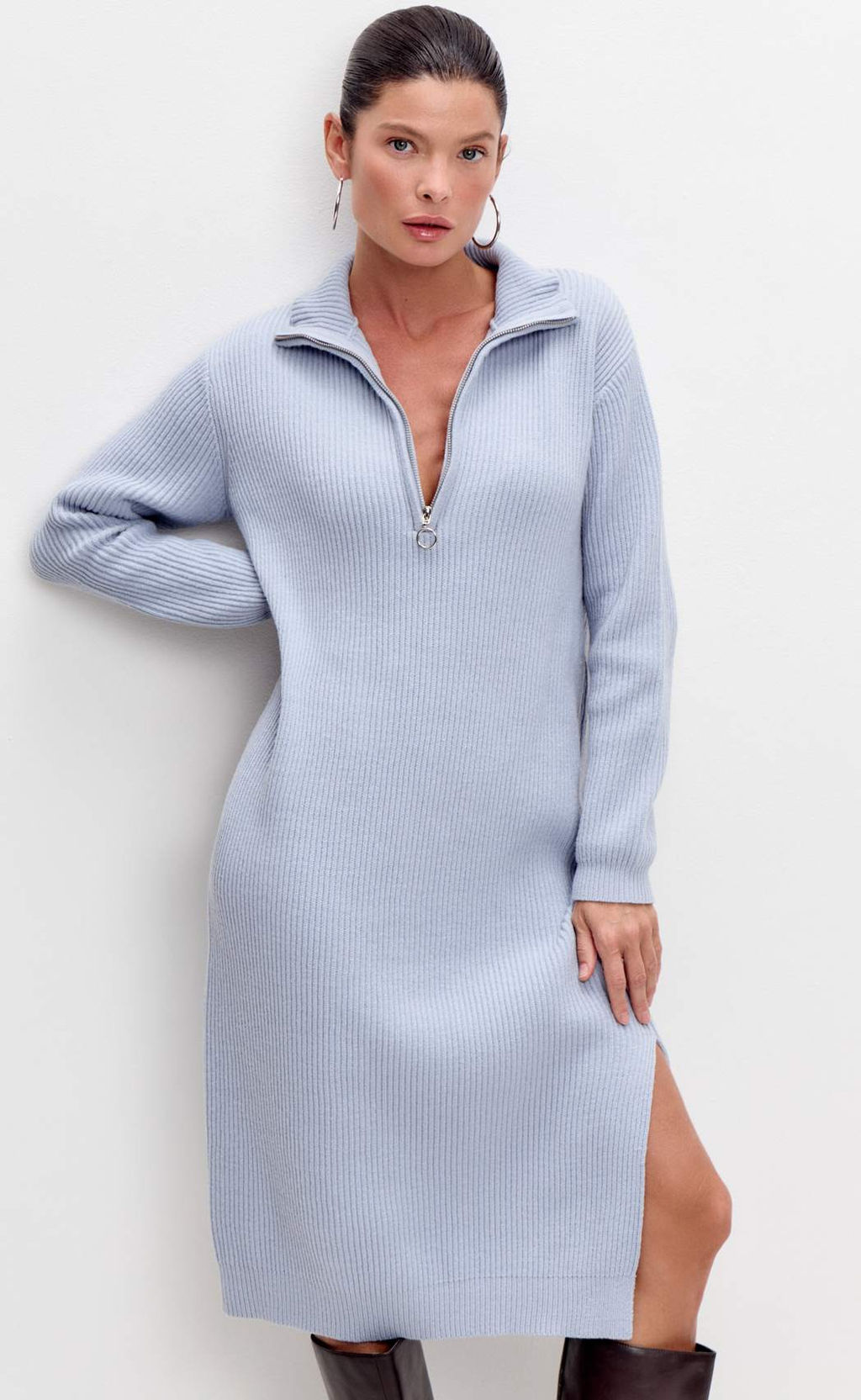 Платье Fine Joyce голубой хлопок с нейлоном фото 13