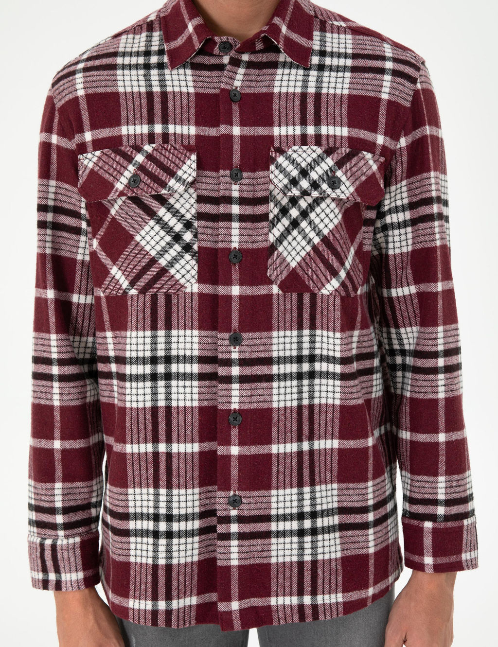 Bordo Oversize Oduncu Uzun Kollu G_mlek - Pierre cardin фото 6