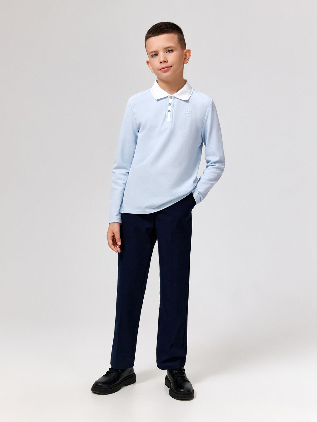 ACOOLA / Сорочка-поло верхняя для мальчиков Declan светло-голубой  фото 5