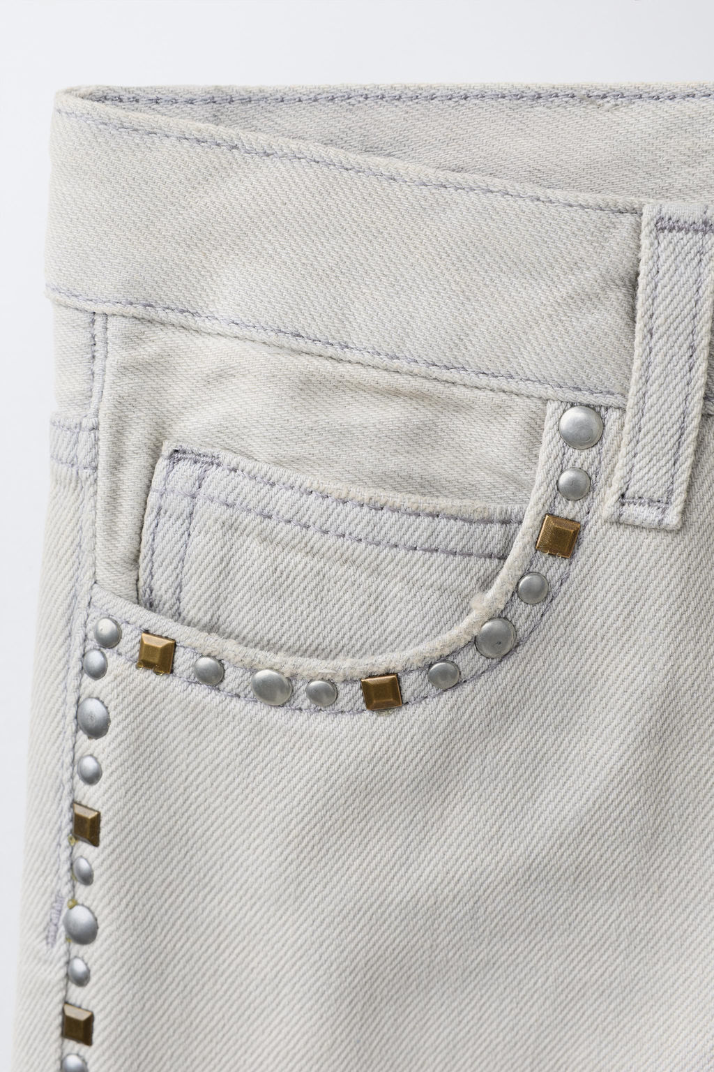 JEANS BOOTCUT TACHAS / Gris - Zara фото 6