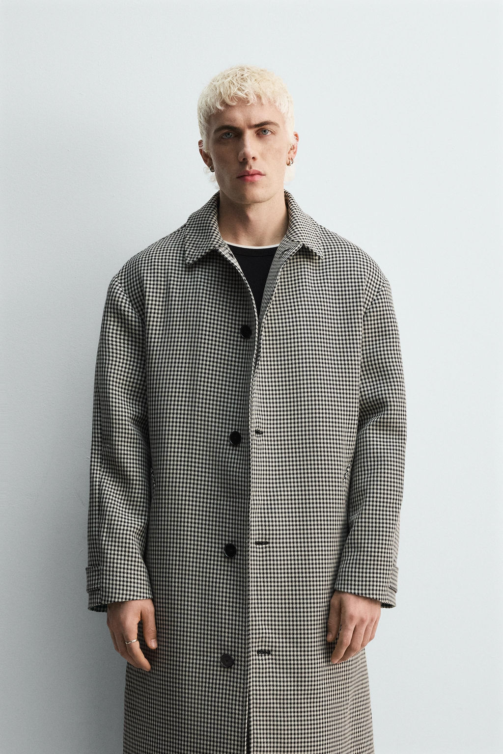 LIMITED EDITION CHECK TEXTURED COAT - Zara фото 2