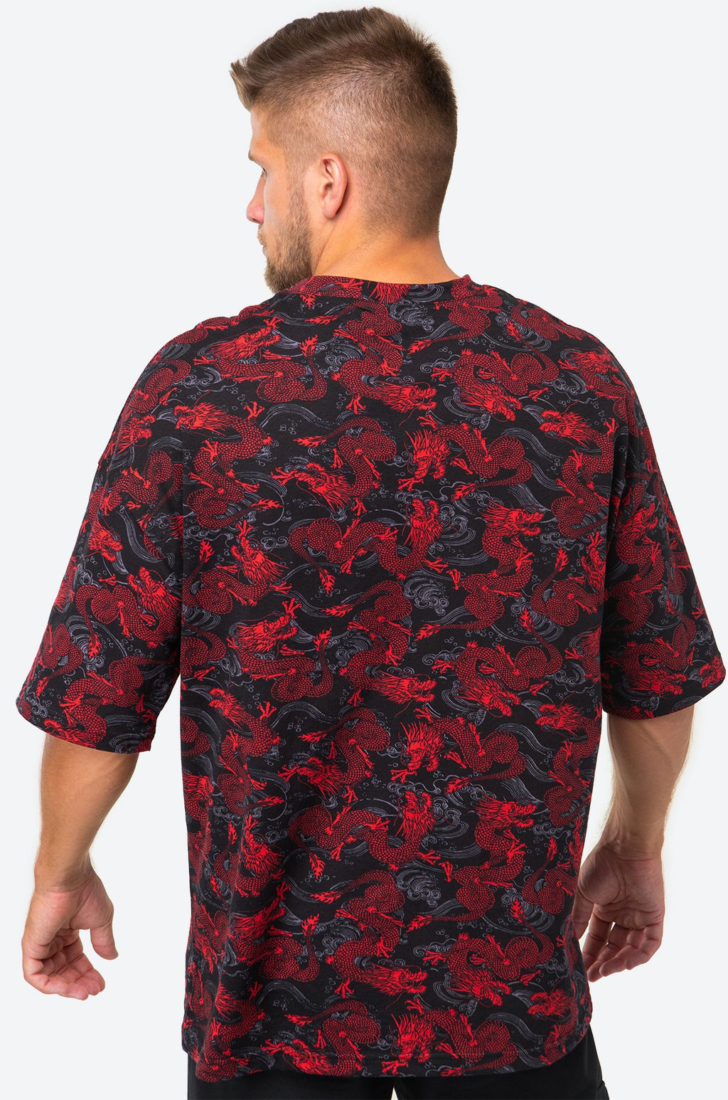 Футболка унисекс оверсайз с принтом дракон Happy Fox  фото 5