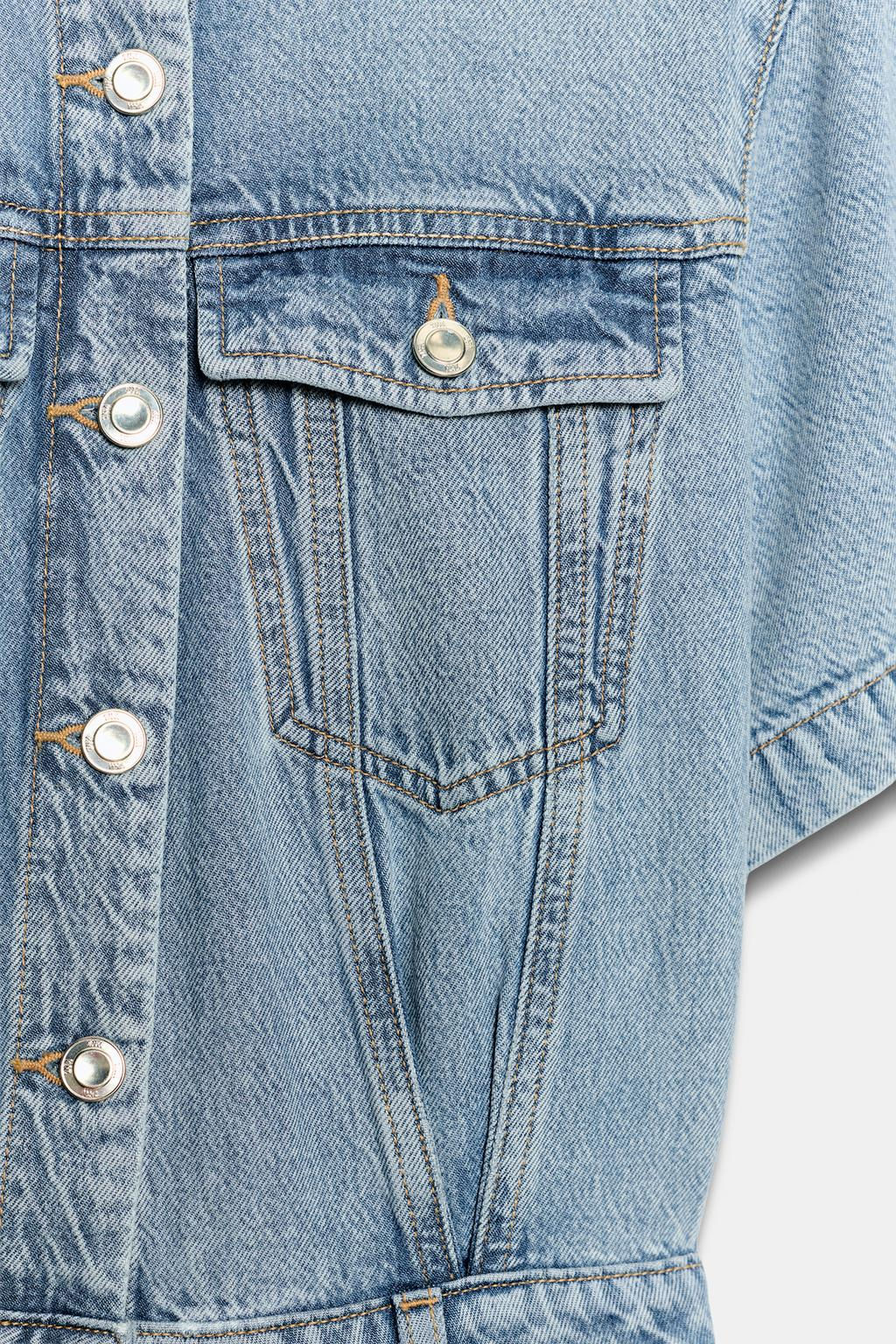 Z1975 SHORT FLOWY DENIM JUMPSUIT - Zara фото 10