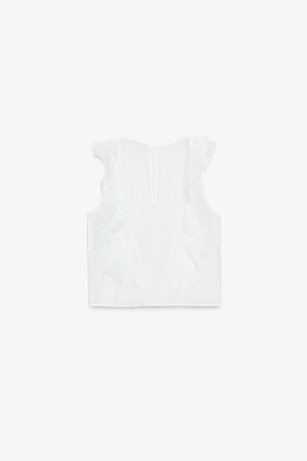 SEMI-SHEER RUFFLED BLOUSE - Zara фото 2