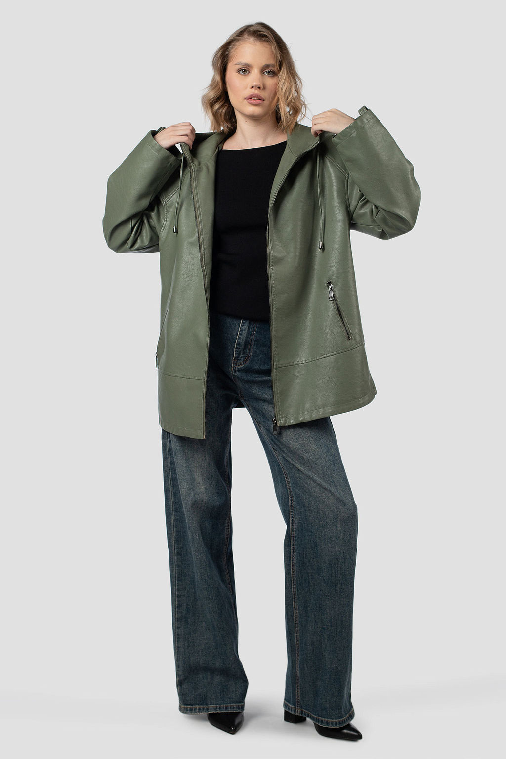 Эко-кожа Плащ куртка - El podio фото 3