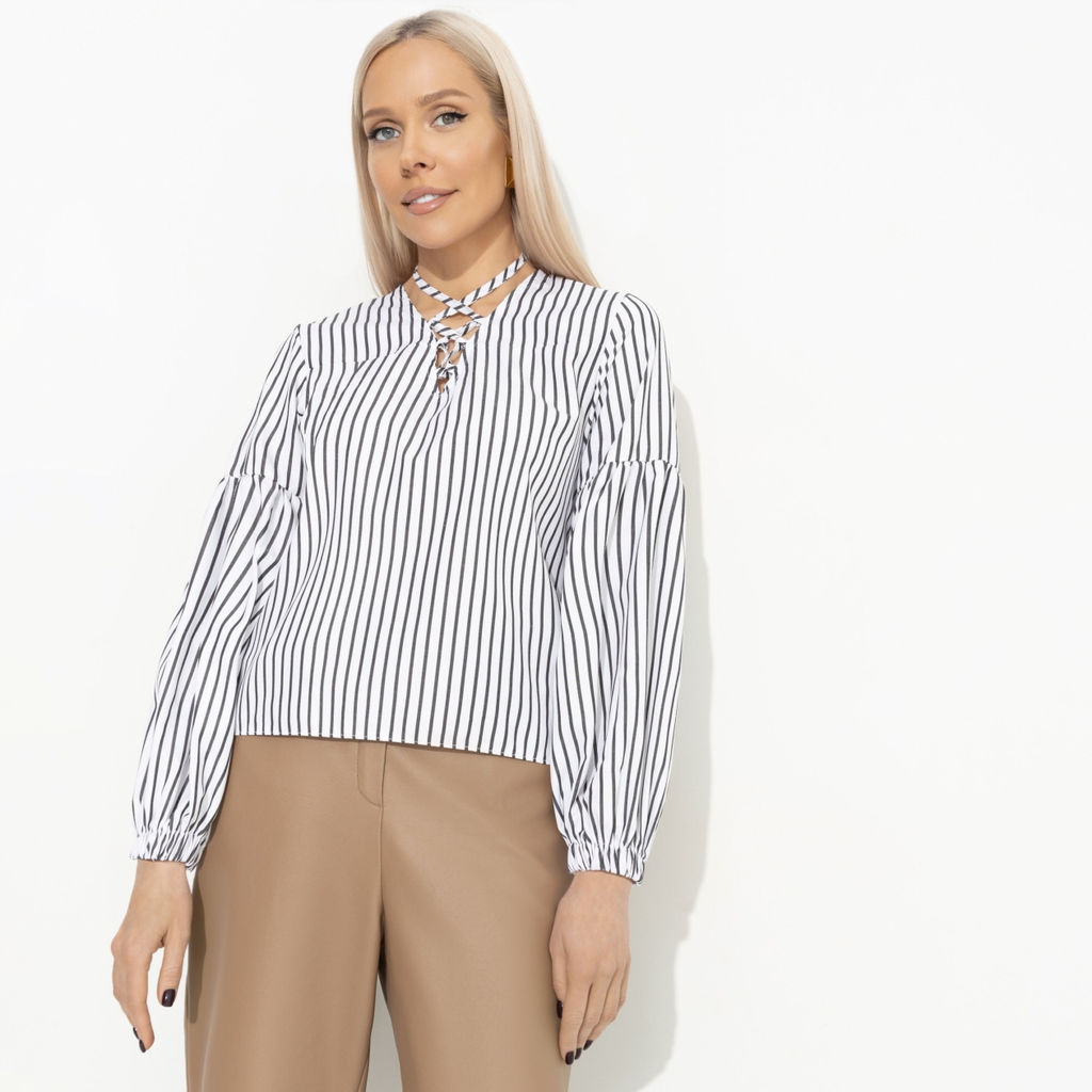 Блуза с акцентными рукавами, Вечный тренд - Charutti фото 6