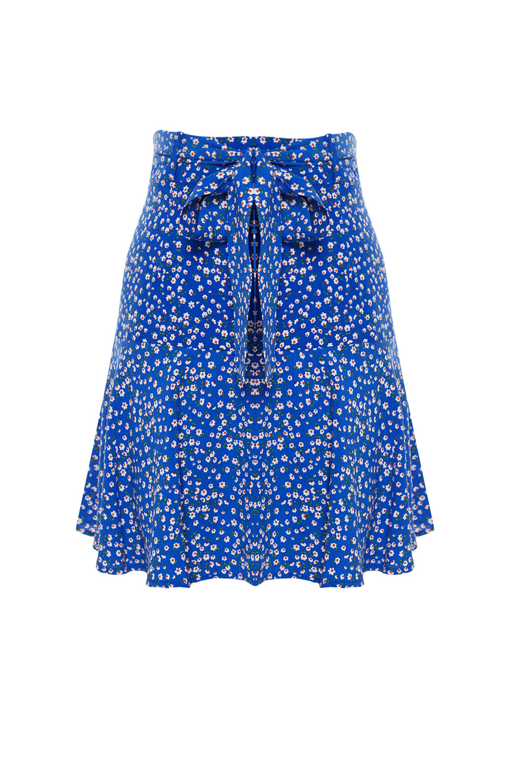 TRENDYOLMILLA Cok Renkli Cicek Desenli Viskon Dokuma Etek Gorunumlu Sort TWOSS24SR00010  фото 9