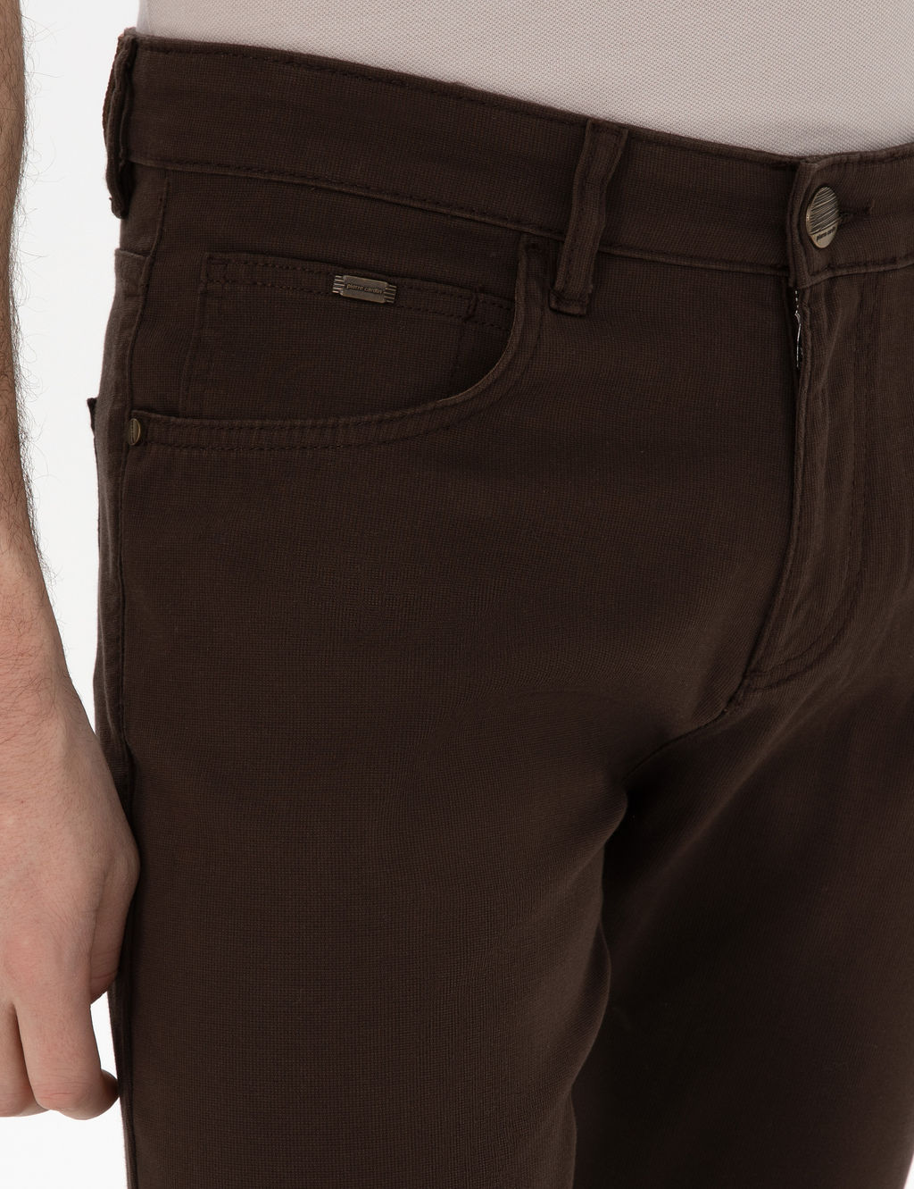 Kahverengi Slim Fit 5 Cep Chino Pantolon