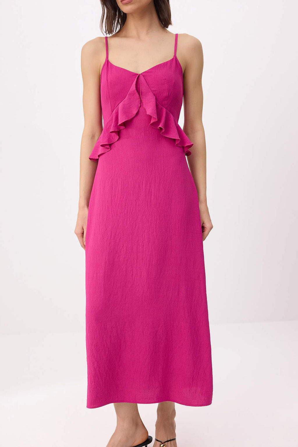 Fusya F?rf?r Detayl? Maxi Dokuma Elbise TWOSS26EL00330