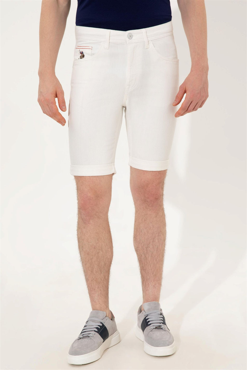 Мужские белые джинсовые шорты Неожиданная скидка в корзине - U.s. polo assn фото 2