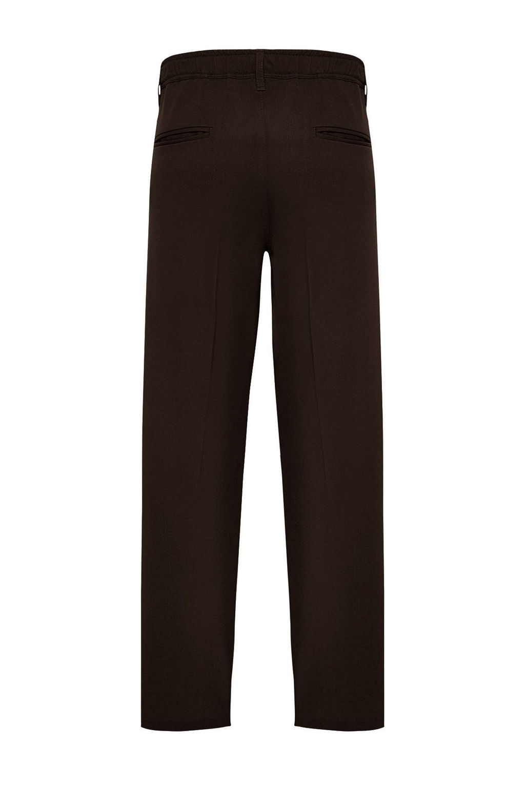 Kahverengi Pileli Klasik Baggy Fit Kumas Pantolon TMNSS24PL00024