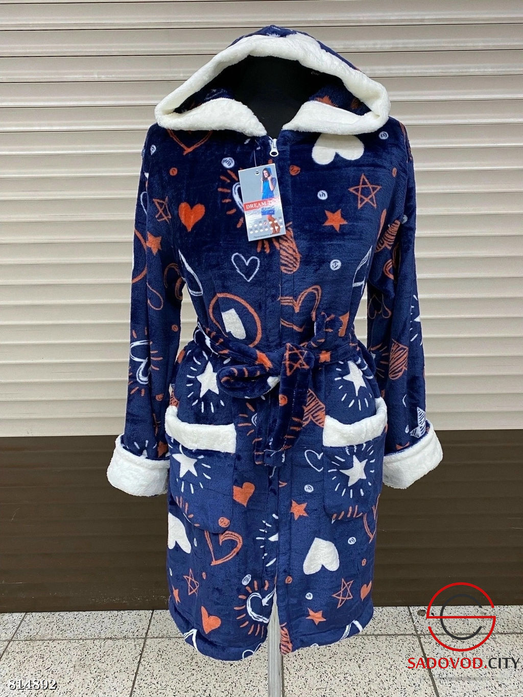 Халат женский с рисунком