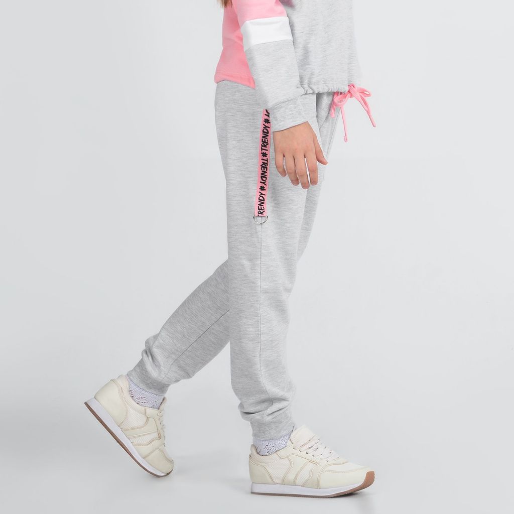 CRB wear/CWJG 70117-11-292 Брюки для девочки, светло-серый меланж/Ex.Cherubino