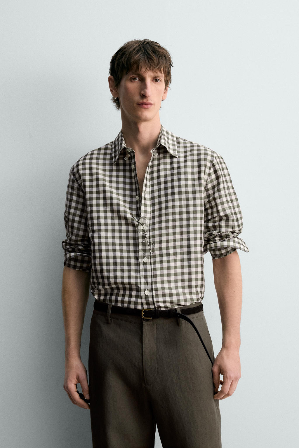 CAMISA CUADROS RAMIO - SEDA LIMITED EDITION / Verde medio - Zara фото 2