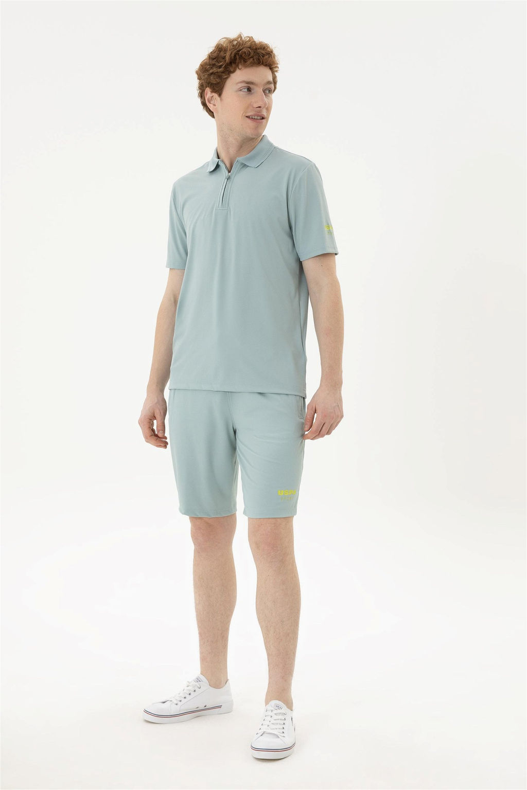 Мужские трикотажные шорты цвета морской волны - U.s. polo assn фото 3