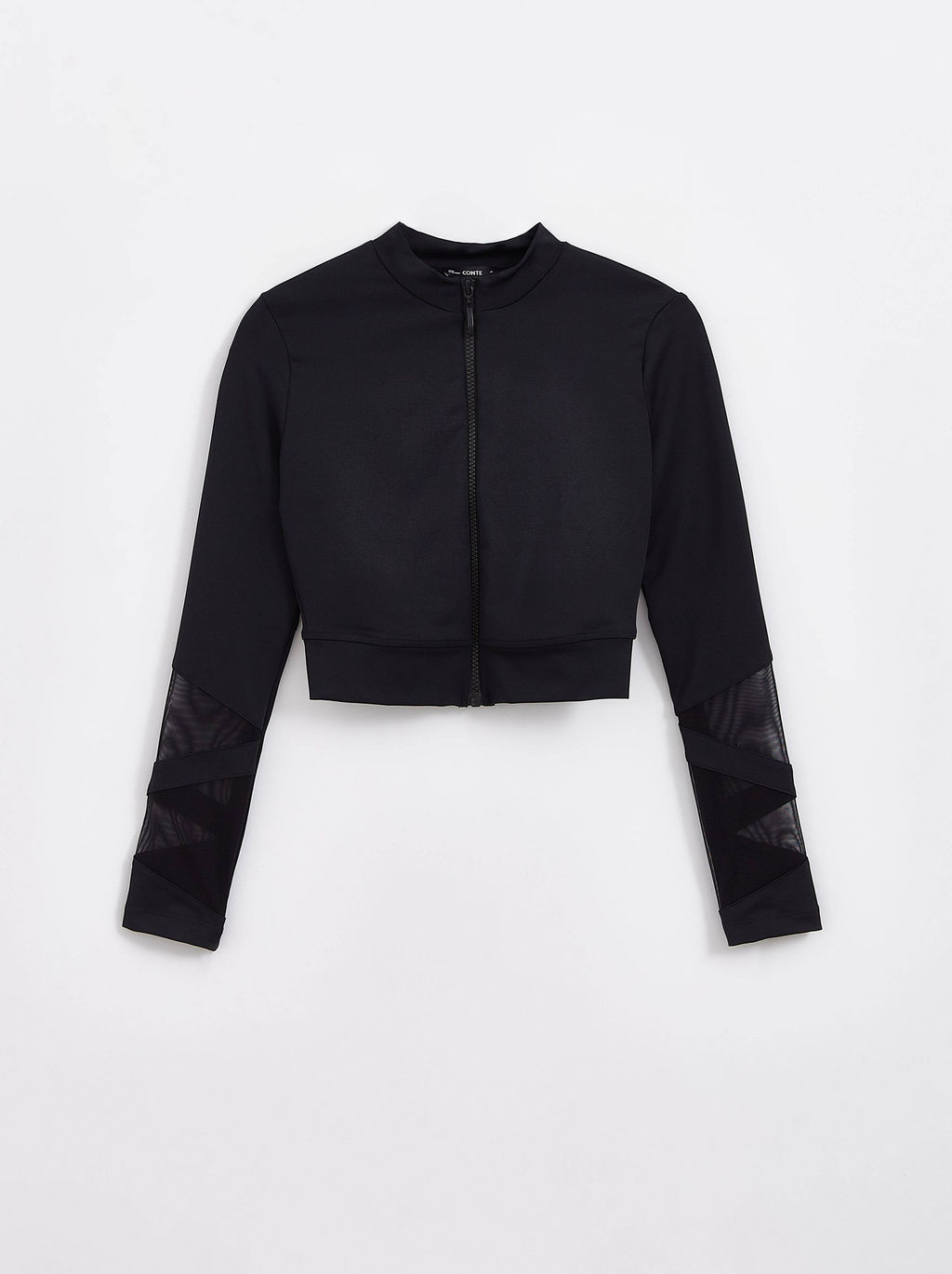 CONTE Укороченный спортивный джемпер на молнии DOUBLE CONTE SPORT LJ 2274 black - Conte elegant фото 2