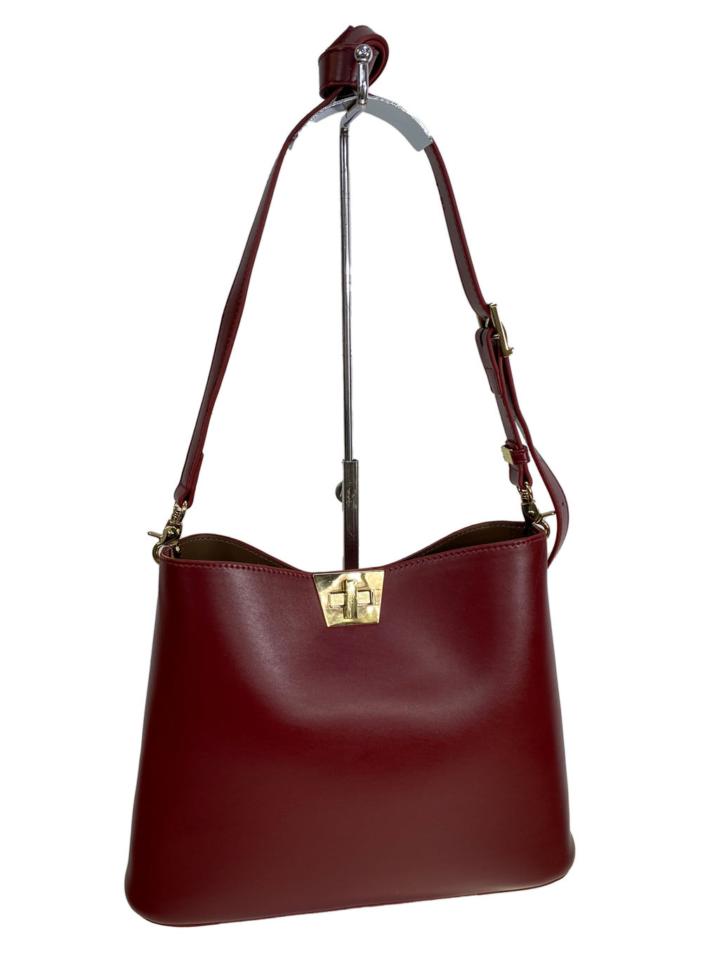 Женская сумка из искусственной кожи, цвет бордовый