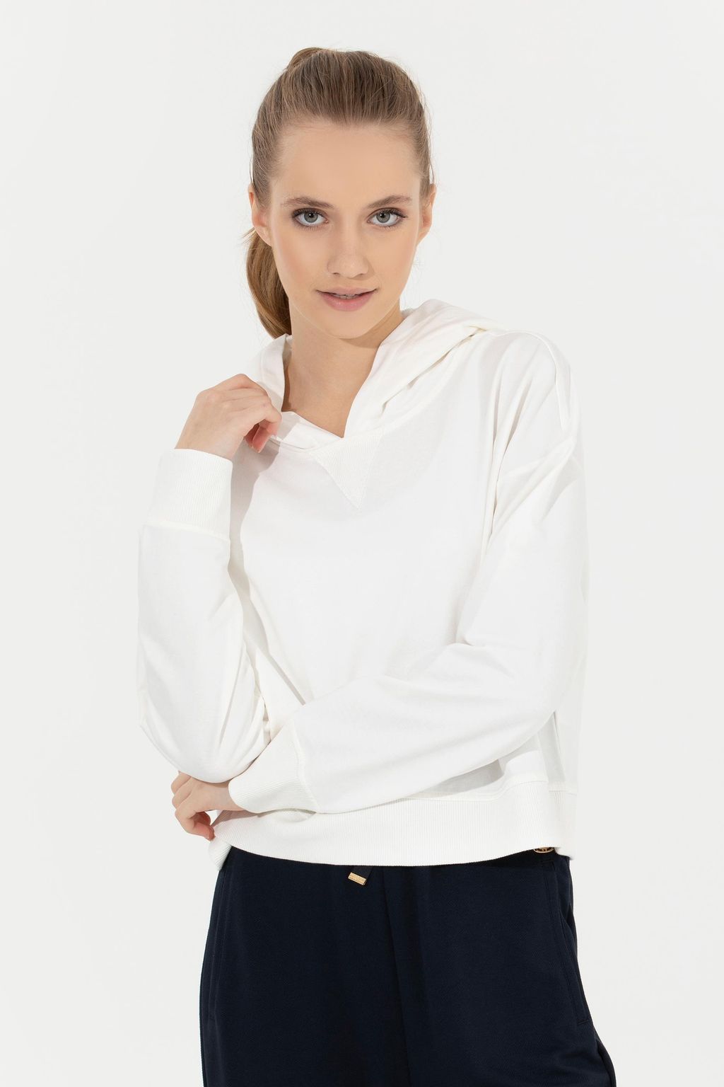 U. S. Polo Assn Женская толстовка с капюшоном цвета экрю - U.s. polo assn фото 3