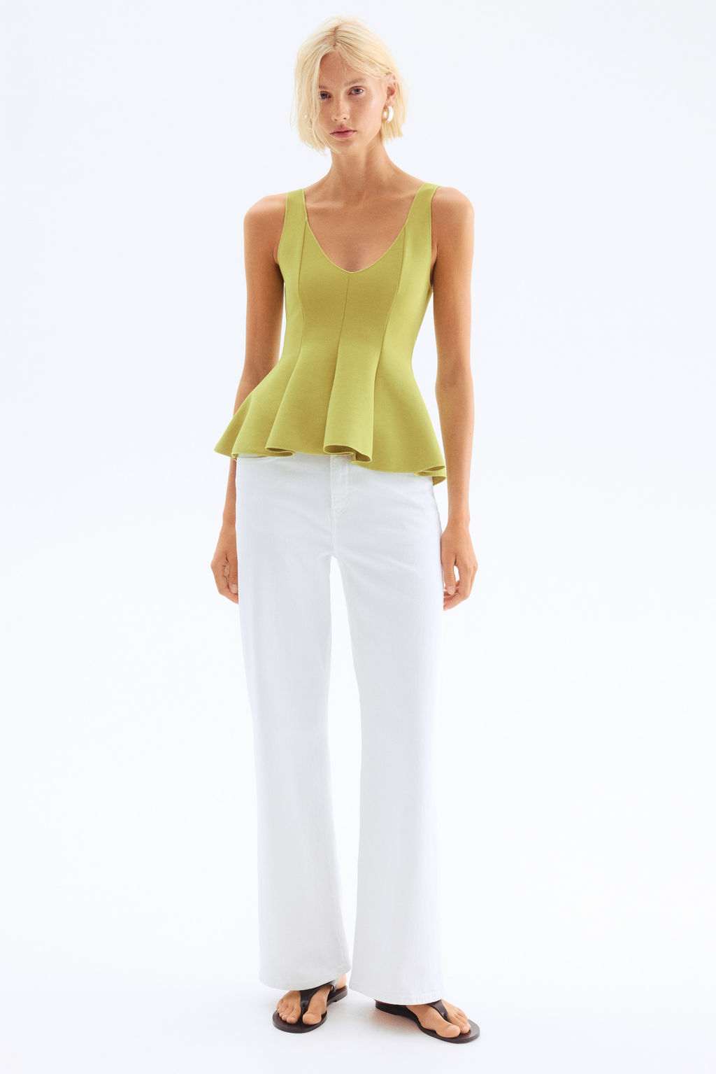 Top interlock con peplum - H&m фото 5