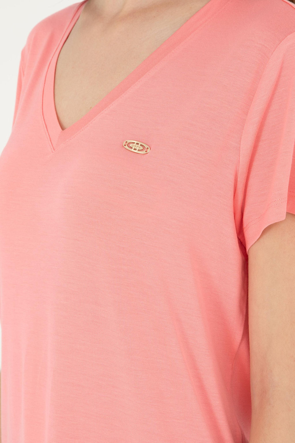 Женская неоново-розовая базовая футболка Неожиданная скидка в корзине - U.s. polo assn фото 7