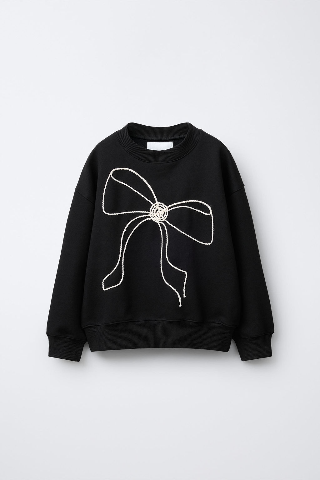 BOW DRAWSTRING SWEATSHIRT