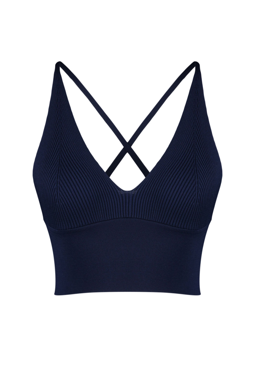 Lacivert Super Crop S?rt Detayl? Ince Bluz TWOSS22BZ0760