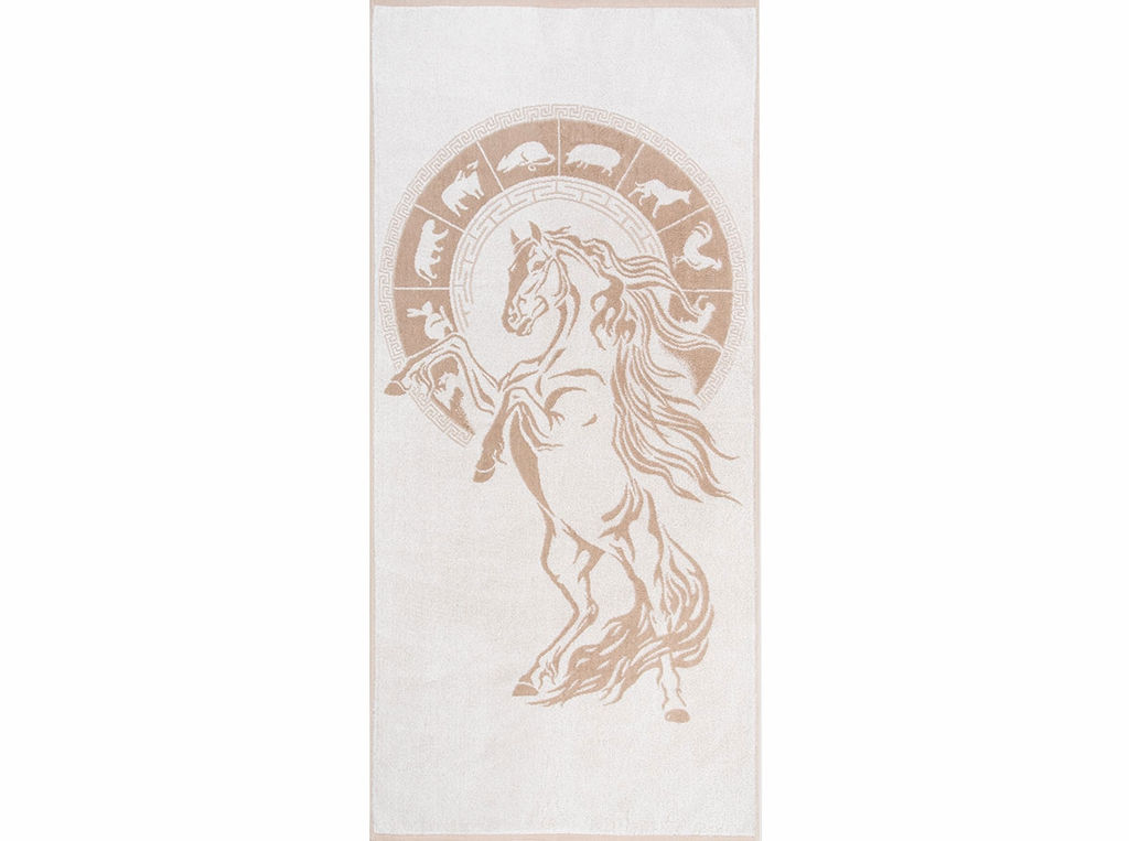 Полотенце махровое 6с102.511ж2 Гороскоп-лошадь(лен3) 67х150см