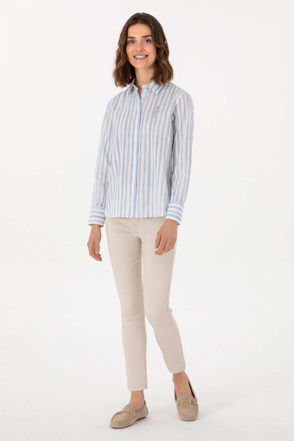 Kad_n A__k Mavi Uzun Kollu G_mlek Sepette S_rpriz _ndirim - U.s. polo assn фото 4