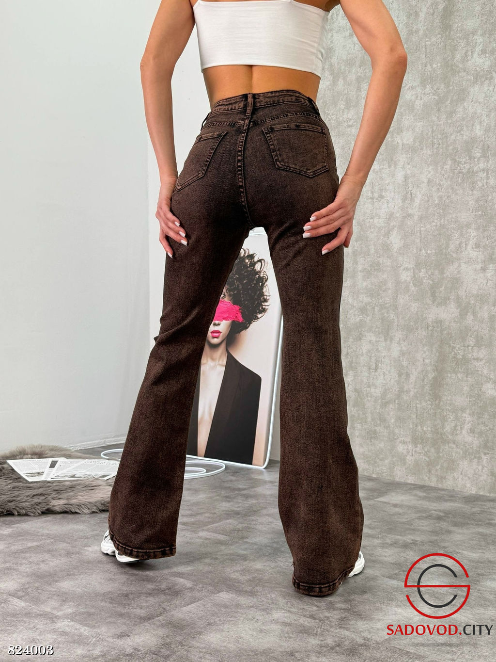 Джинсы клеш стрейчевые