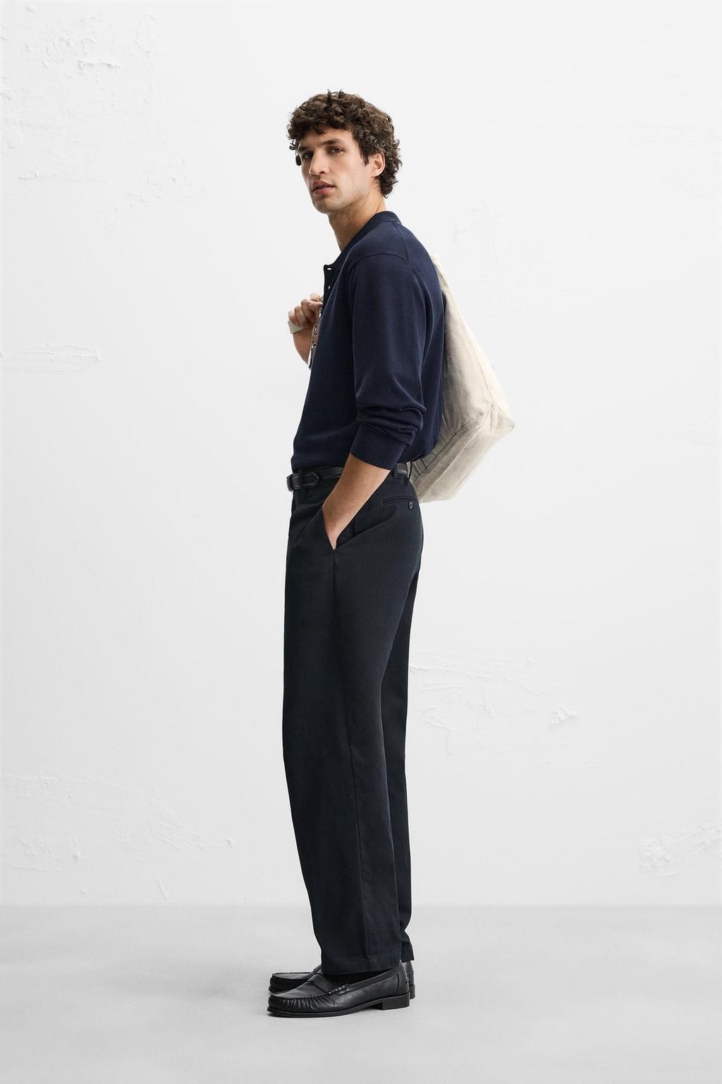 KNIT COTTON - SILK POLO SHIRT - Zara фото 5