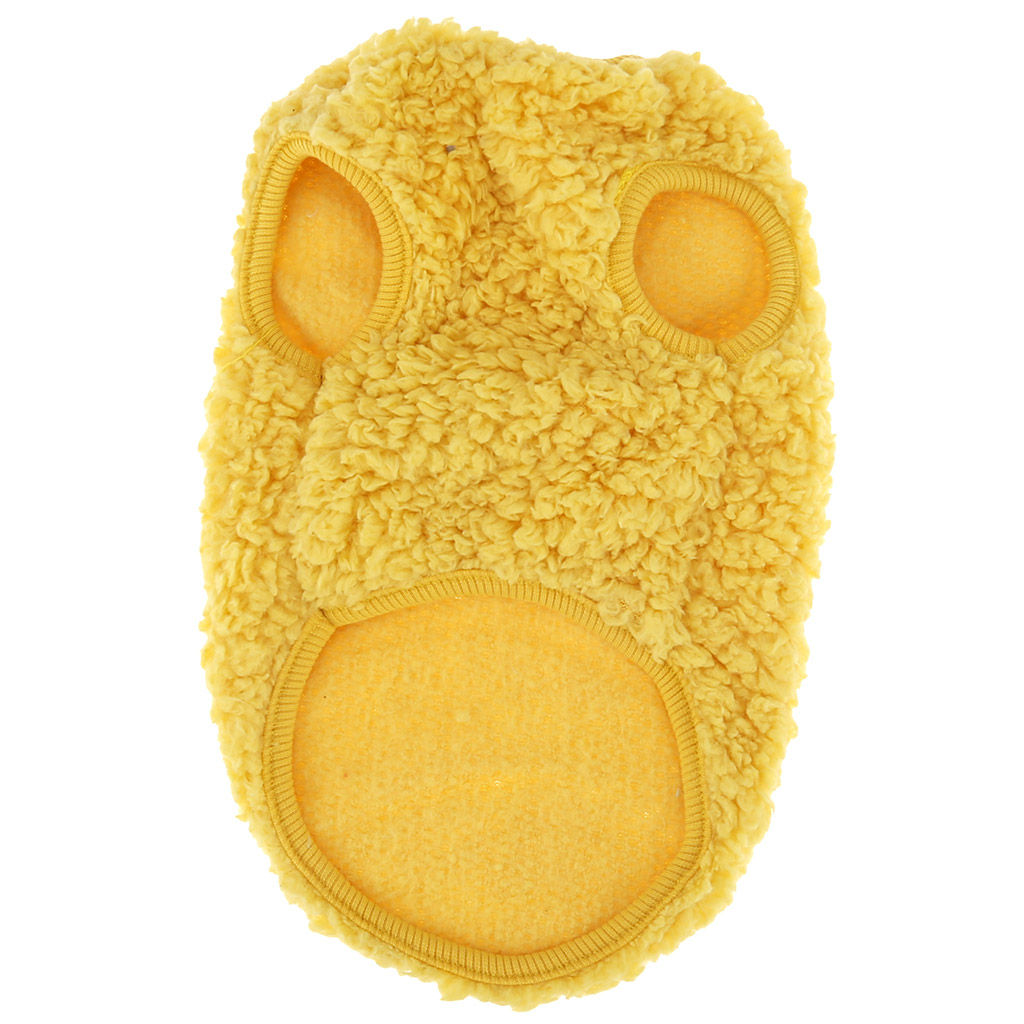 Пэт тойс (Pet toys) Одежда для собаки Жилетка с декором - тигр, р-р 2XL, длина спинки 34см/обхват груди 42см/обхват шеи 22см, цвет-желтый, искусственный мех (100% полиэстер) (Китай) - Домашняя мода фото 6