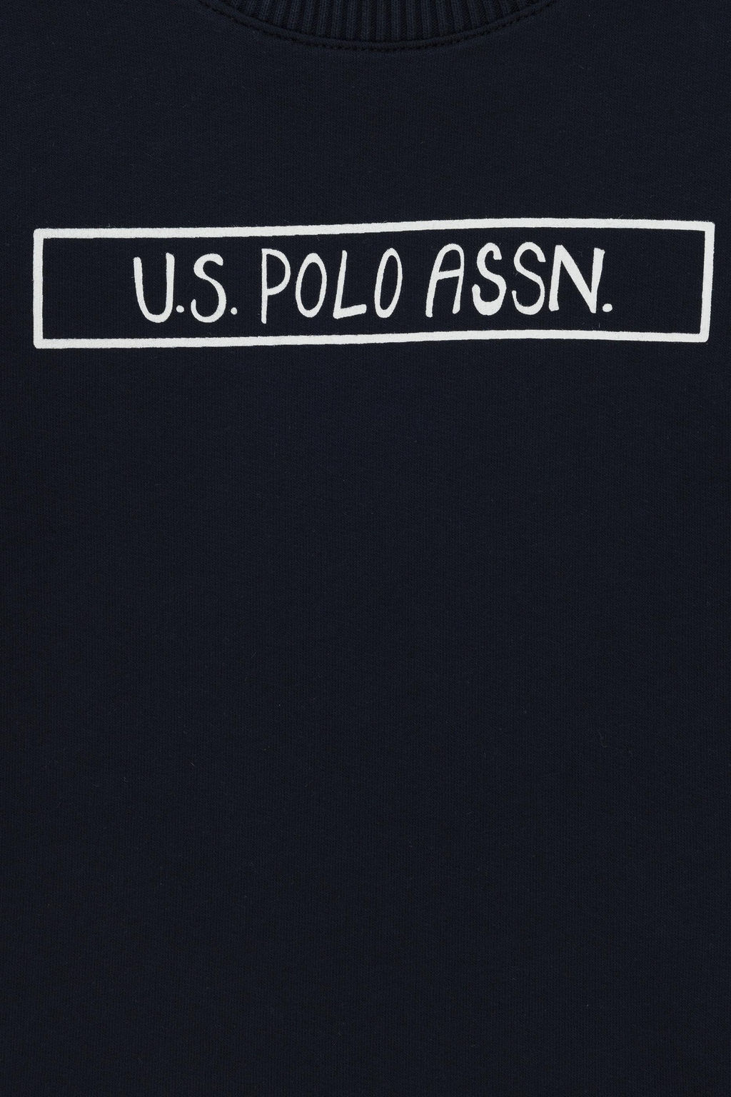 Свитшот U.S. Polo Assn для мальчика хлопок темно-синий  фото 3