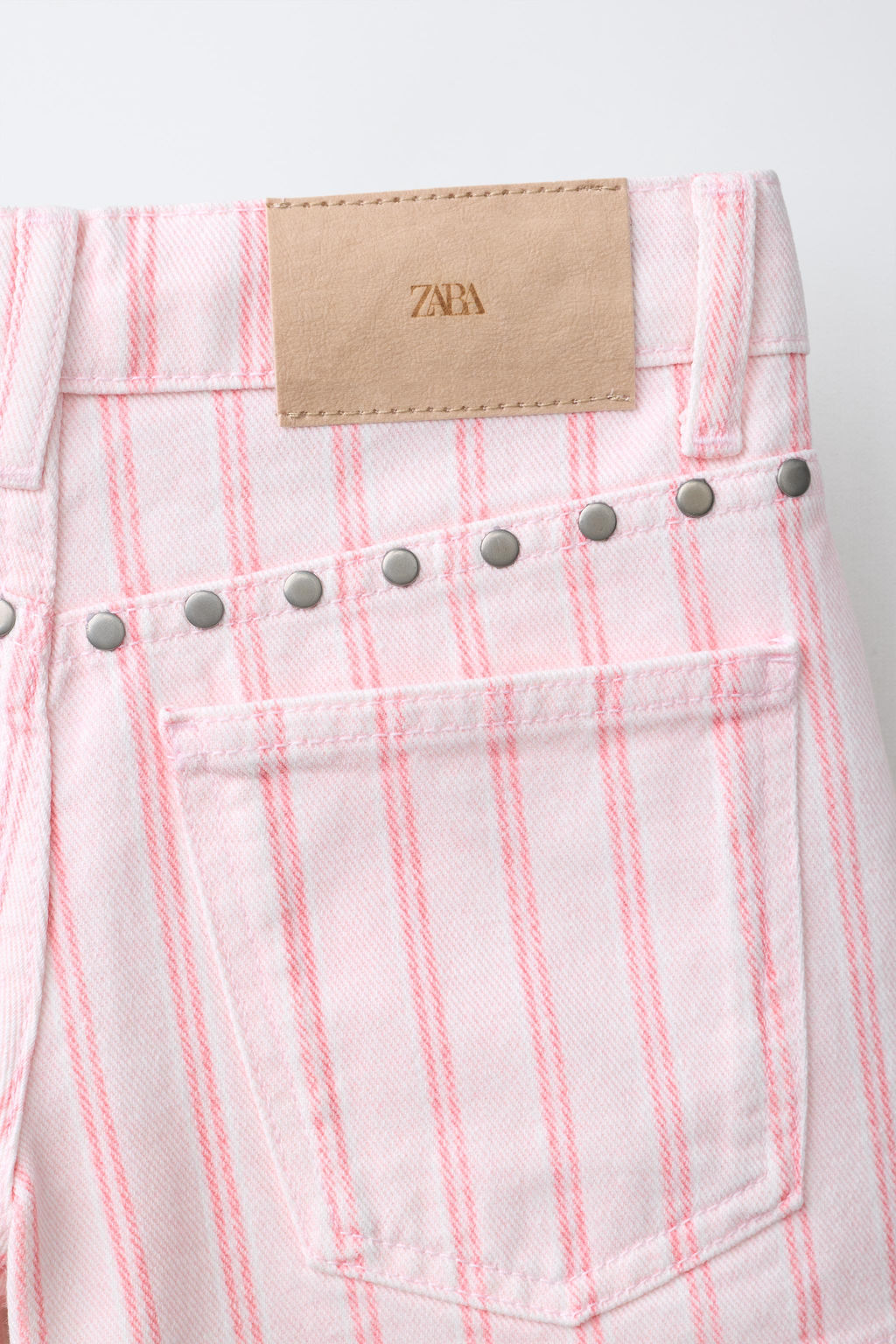 BERMUDA DENIM RAYAS TACHAS / Rosa / Blanco - Zara фото 5