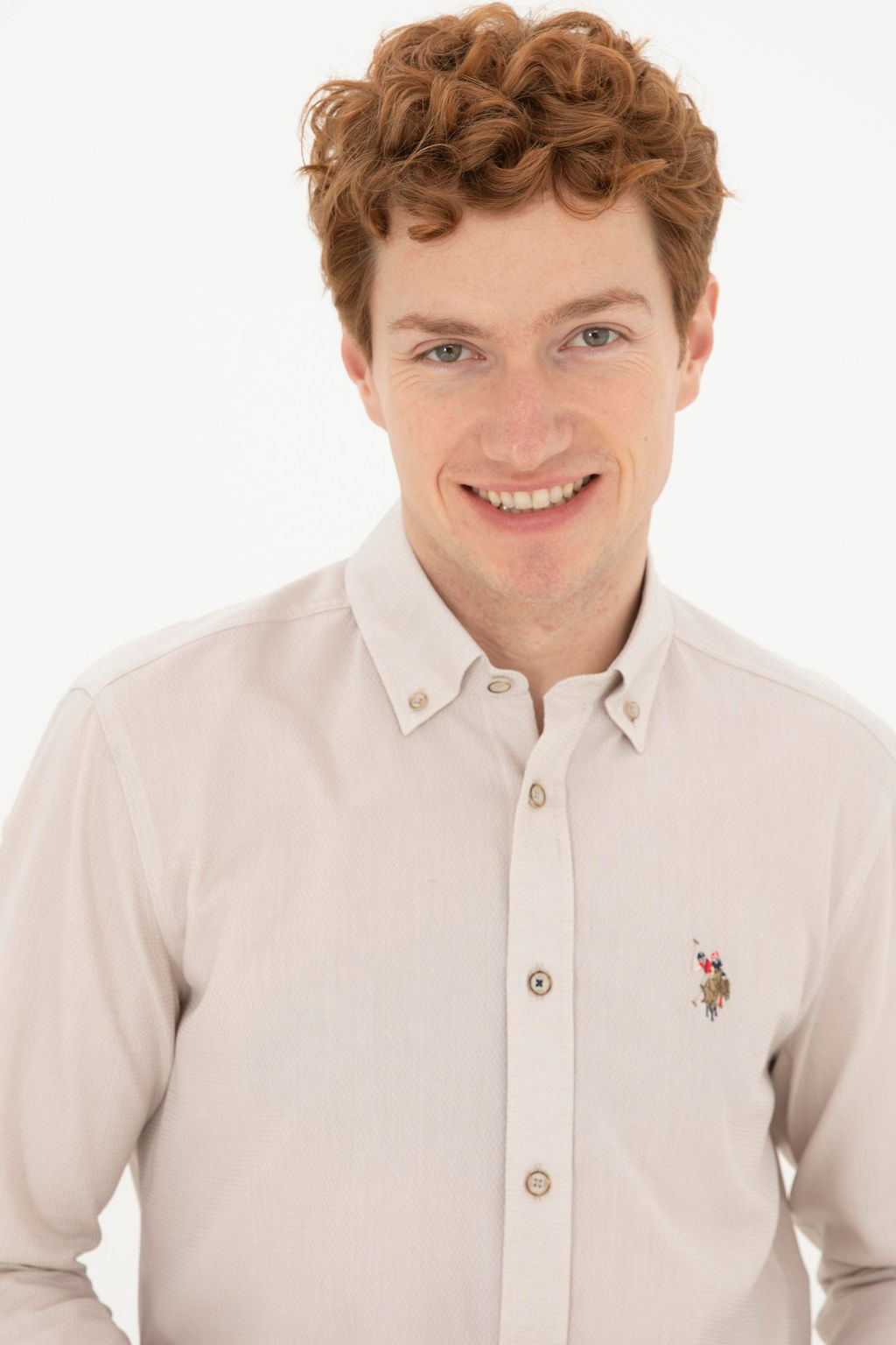 Мужская базовая рубашка с длинным рукавом Stone - U.s. polo assn фото 2