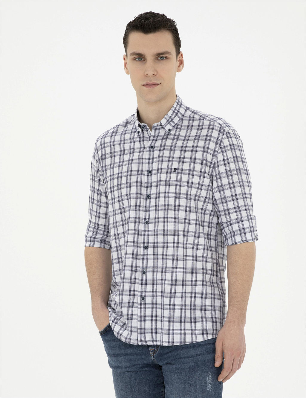 Lacivert Regular Fit Uzun Kollu G_mlek - Pierre cardin фото 3