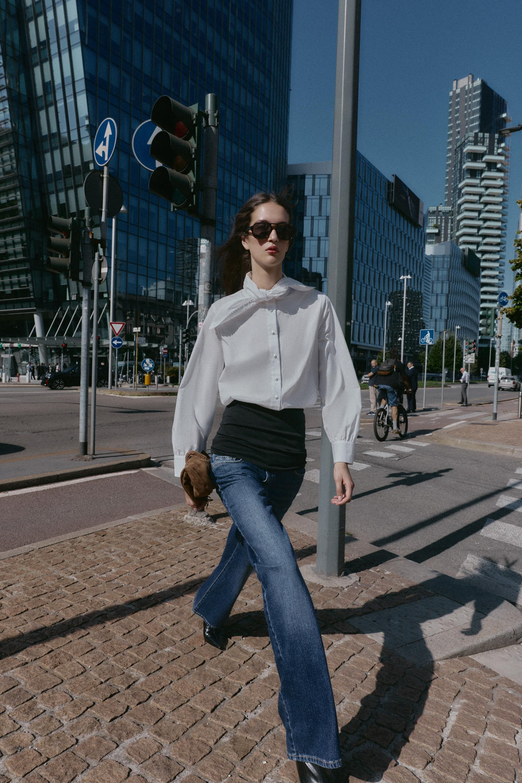 POPLIN SHIRT WITH BOW