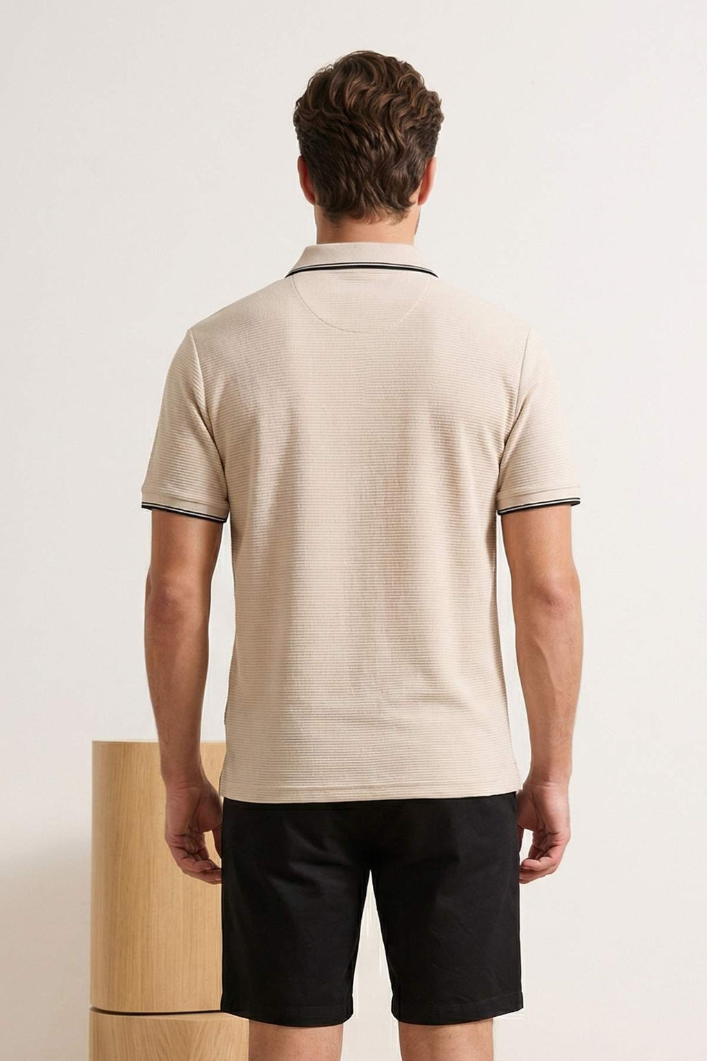 Bej Regular Polo Yaka Dokulu Polo Yaka T-shirt TMNSS26PO00021 - Trendyolmilla фото 2
