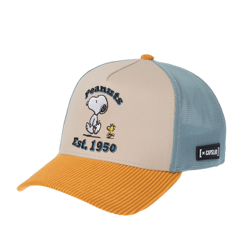 Бейсболка CAPSLAB арт. CL/PEA6/1/PCS/SNO Peanuts Snoopy And Woodstock (кремовый / горчичный)