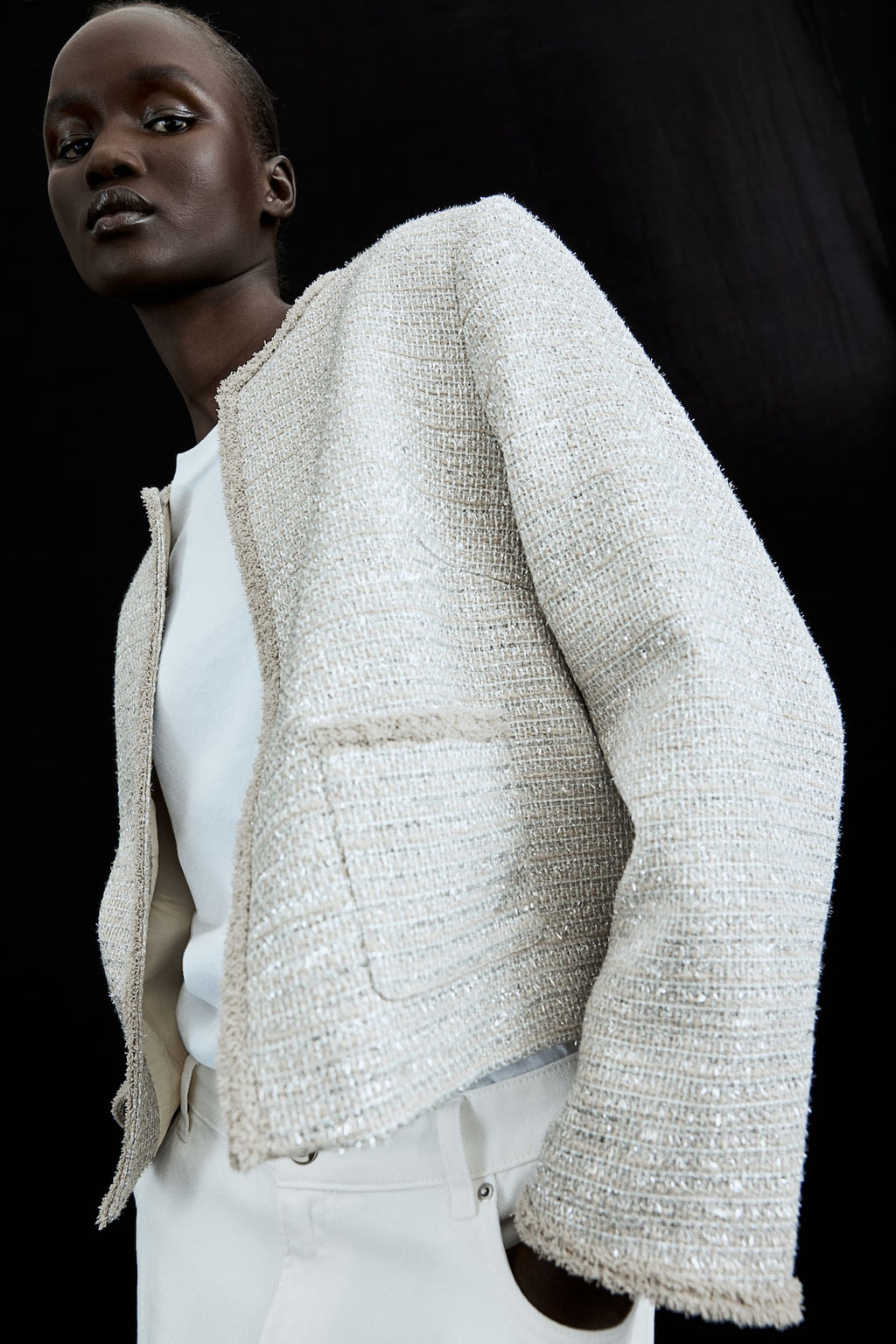 Chaqueta en tejido texturizado - H&m фото 3