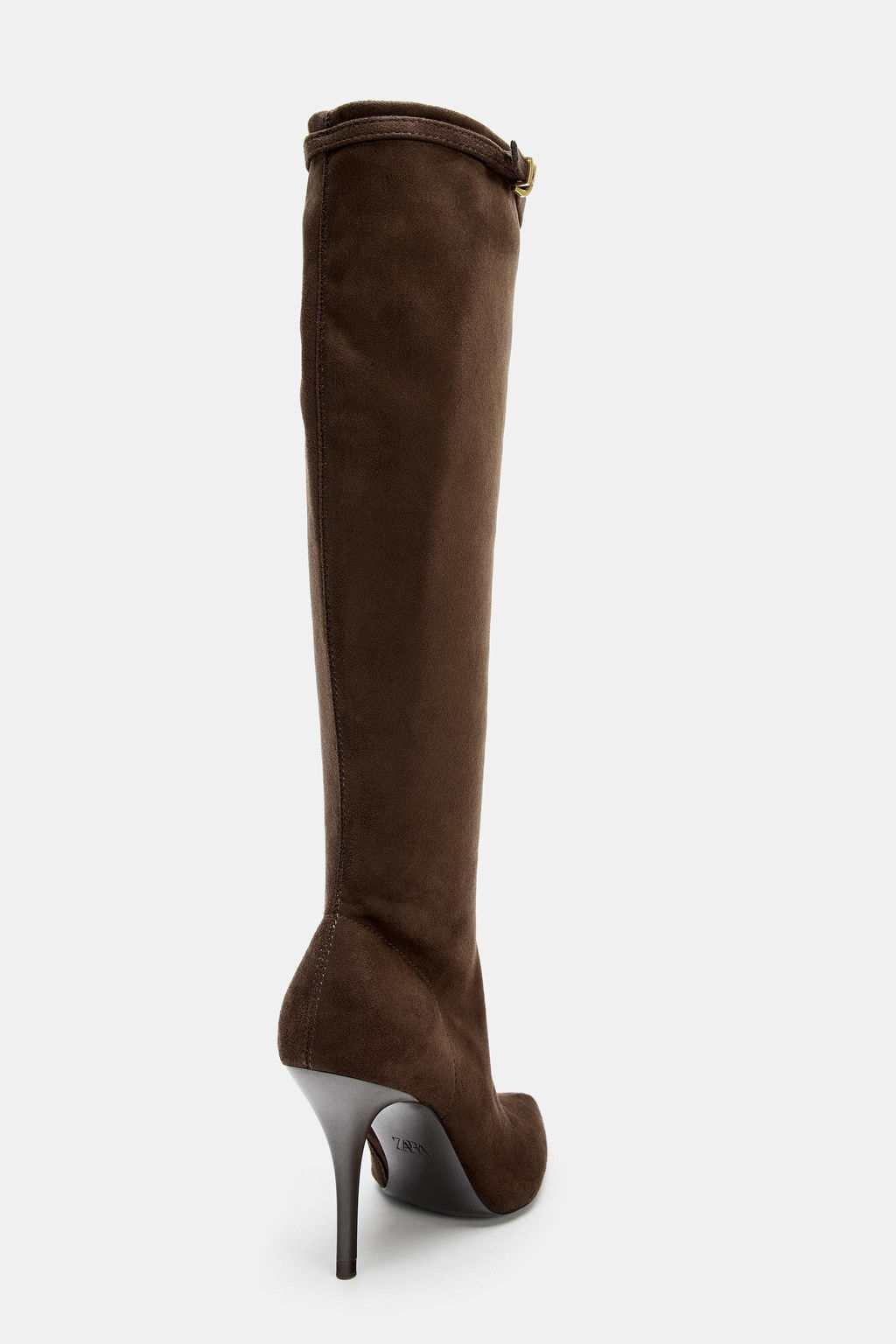 BUCKLED HIGH-HEEL BOOTS