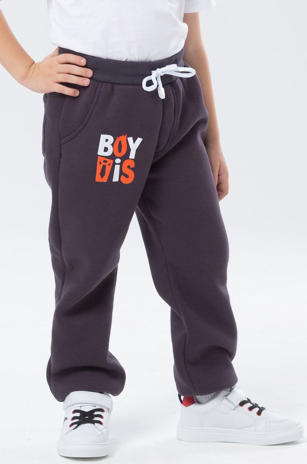 Теплые брюки из футера трехнитки с начесом для мальчика Bonito фото 14