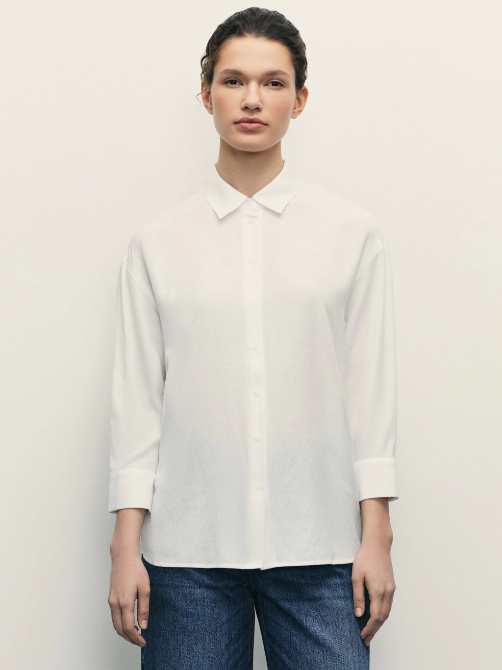 Блузка из фактурной ткани с рукавом 3/4 / Zarina  фото 3