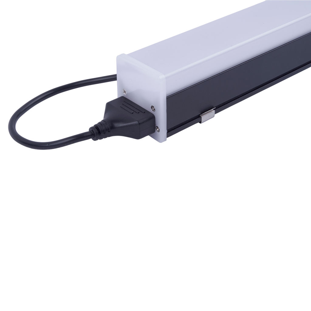 ULO-N10A-20W/4000K/L60 IP40 BLACK Светильник линейный светодиодный подвесной. Прямой, 60см. Белый свет (4000K). 2000Лм. Алюминий. Цвет черный. TM Uniel